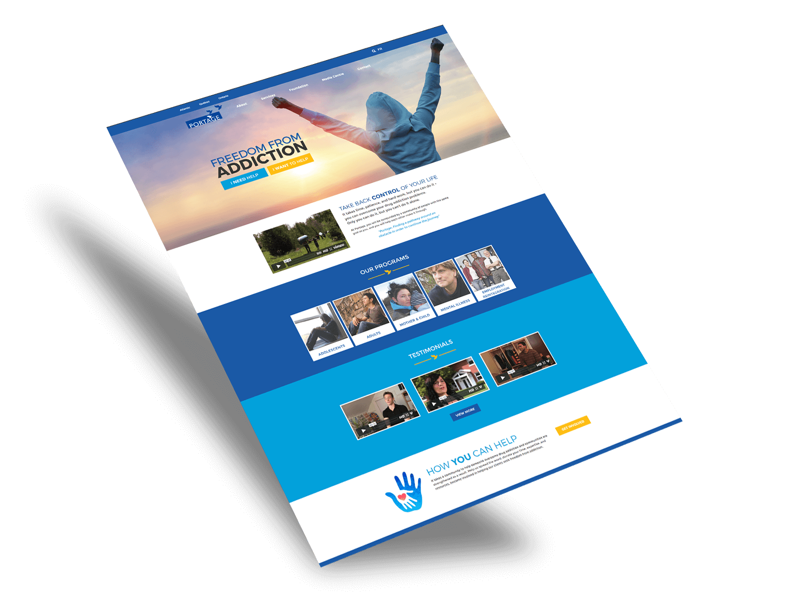 Refonte du site web WordPress bilingue de Portage